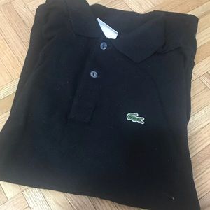 Boys black Lacoste shirt